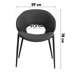 Стул Вивьен иск.кожа светло-коричневый