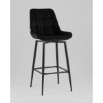 Стул барный Флекс с поворотным механизмом велюр черный
