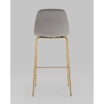 Стул барный Валенсия SN велюр серый золотые ножки 2 шт