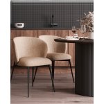 Стул Блейз букле капучино каркас серо-коричневый