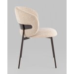 Стул Блейз букле капучино каркас серо-коричневый