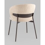 Стул Блейз букле капучино каркас серо-коричневый