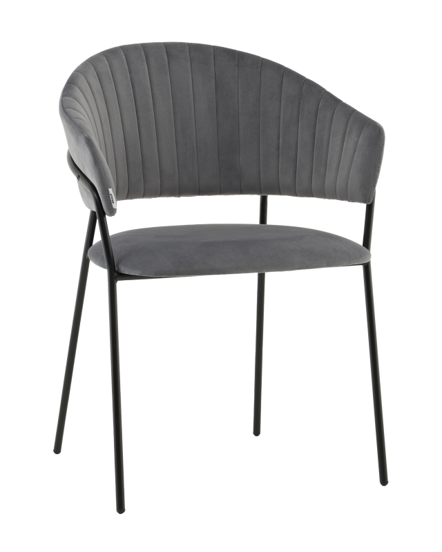 Стул Бруно NEW велюр серый