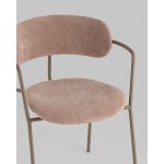 Стул Дженни букле бежевый каркас бежево-серый матовый