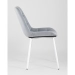Стул Флекс велюр светло-серый белые ножки 4 шт.