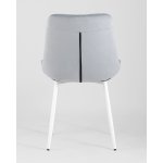 Стул Флекс велюр светло-серый белые ножки 4 шт.