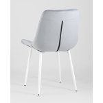 Стул Флекс велюр светло-серый белые ножки 4 шт.