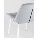 Стул Флекс велюр светло-серый белые ножки 4 шт.