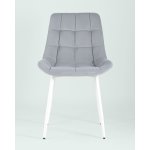 Стул Флекс велюр светло-серый белые ножки 4 шт.