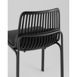 Стул Louran с подушкой чёрный 2 шт.