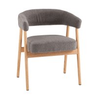 Стул обеденный Zubo с деревянными ножками темно-серый