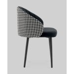 Стул Пасаденика велюр черный, спинка гусиная лапка