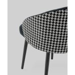 Стул Пасаденика велюр черный, спинка гусиная лапка