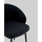 Стул Пасаденика велюр черный, спинка гусиная лапка