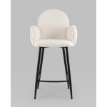 Стул полубарный Wave Stripes букле белый