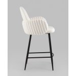 Стул полубарный Wave Stripes букле белый