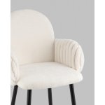 Стул полубарный Wave Stripes букле белый