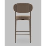 Стул Полубарный Бриф DD велюр капучино каркас капучино муар