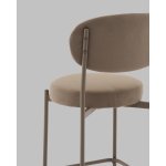 Стул Полубарный Бриф DD велюр капучино каркас капучино муар