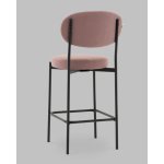 Стул Полубарный Бриф DD велюр пыльно-розовый