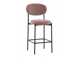 Стул Полубарный Бриф DD велюр пыльно-розовый