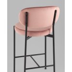 Стул полубарный Бриф VD велюр пыльно-розовый
