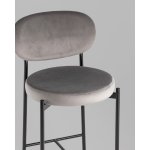 Стул полубарный Бриф VD велюр серый