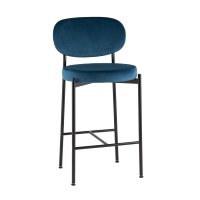Стул полубарный Бриф VD велюр синий