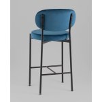 Стул полубарный Бриф VD велюр синий