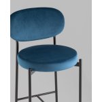 Стул полубарный Бриф VD велюр синий