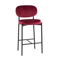Стул полубарный Бриф VD велюр винный