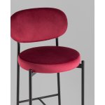 Стул полубарный Бриф VD велюр винный