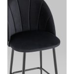 Стул полубарный Логан SN велюр черный