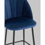 Стул полубарный Логан SN велюр синий
