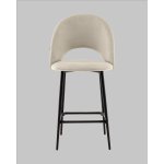 Стул полубарный Меган SN велюр бежевый