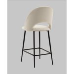 Стул полубарный Меган SN велюр бежевый