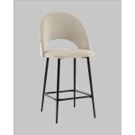 Стул полубарный Меган SN велюр бежевый