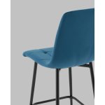 Стул полубарный Одди велюр синий