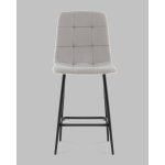 Стул полубарный Одди велюр светло-серый