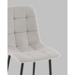 Стул полубарный Одди велюр светло-серый