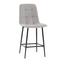 Стул полубарный Одди велюр светло-серый