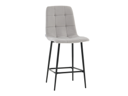 Стул полубарный Одди велюр светло-серый