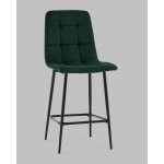 Стул полубарный Одди велюр темно-зеленый