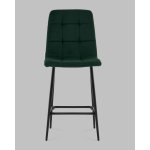 Стул полубарный Одди велюр темно-зеленый