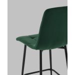 Стул полубарный Одди велюр темно-зеленый