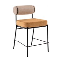 Стул полубарный Ponpoun бежевый терракотовый