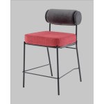 Стул полубарный Ponpoun тёмно-серый бордо