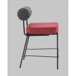 Стул полубарный Ponpoun тёмно-серый бордо