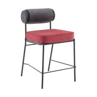 Стул полубарный Ponpoun тёмно-серый бордо