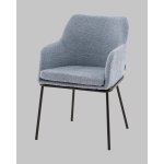 Стул с подлокотниками Кози new ткань букле синий